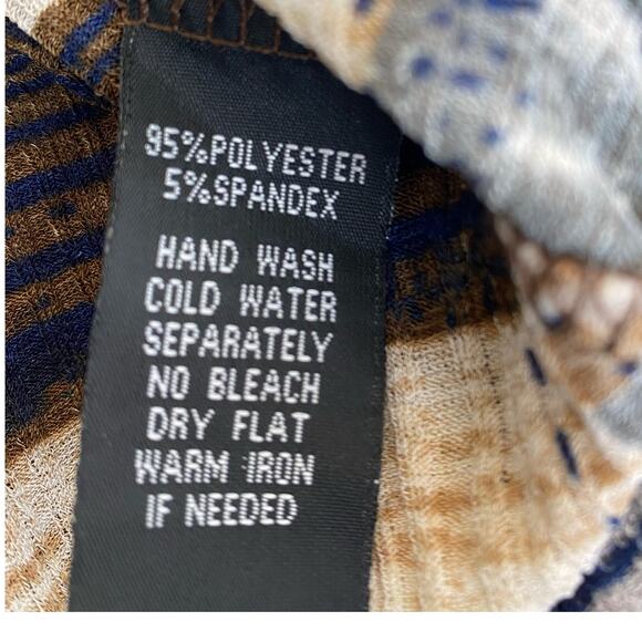 Mishca Women's Neutral Tones Tunic Length Bead Detail Top Size Small - Picture 7 of 8